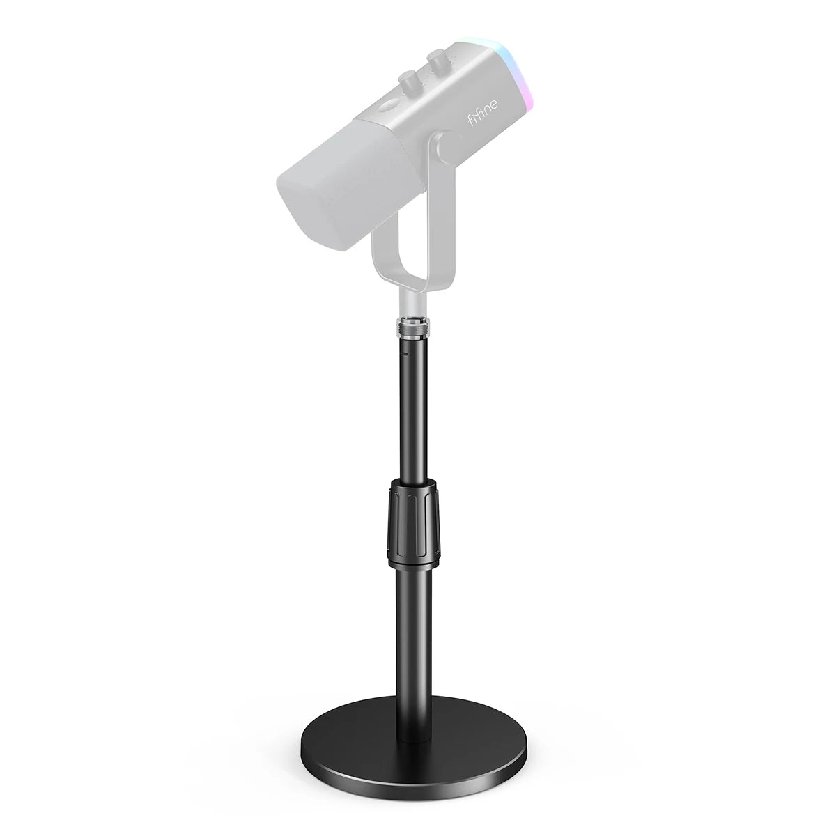 FIFINE BS1 Heavy Duty Metal Microphone Stand, Adjustable Table Mic Stand with 5/8" to 3/8" Adapter & Non-Slip Base for Recording