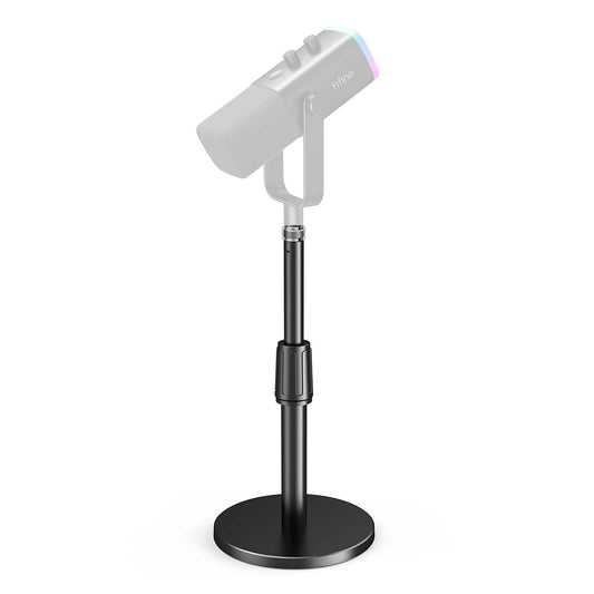 FIFINE BS1 Heavy Duty Metal Microphone Stand, Adjustable Table Mic Stand with 5/8" to 3/8" Adapter & Non-Slip Base for Recording