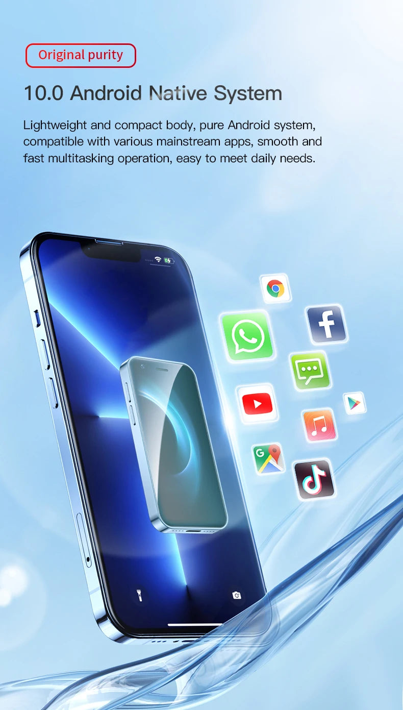 SOYES XS16 Mini 4G LTE Android10.0 Smartphone 3GB RAM 64GB ROM 3" Display 5MP Camera Dual SIM With Play Store WhatsAPP
