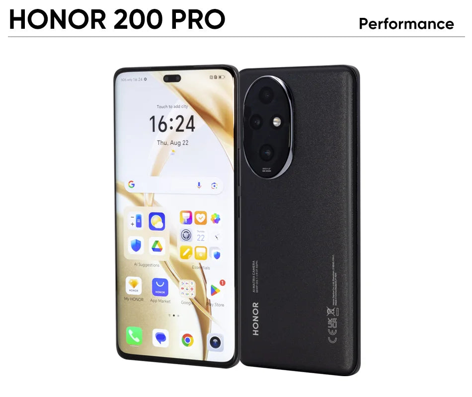Honor 200 Pro 5G SmartPhone Global Version Snapdragon 8 Gen 3 6.78" 120Hz Screen 5200mAh Battery 100W Fast Charge Cell Phone NFC