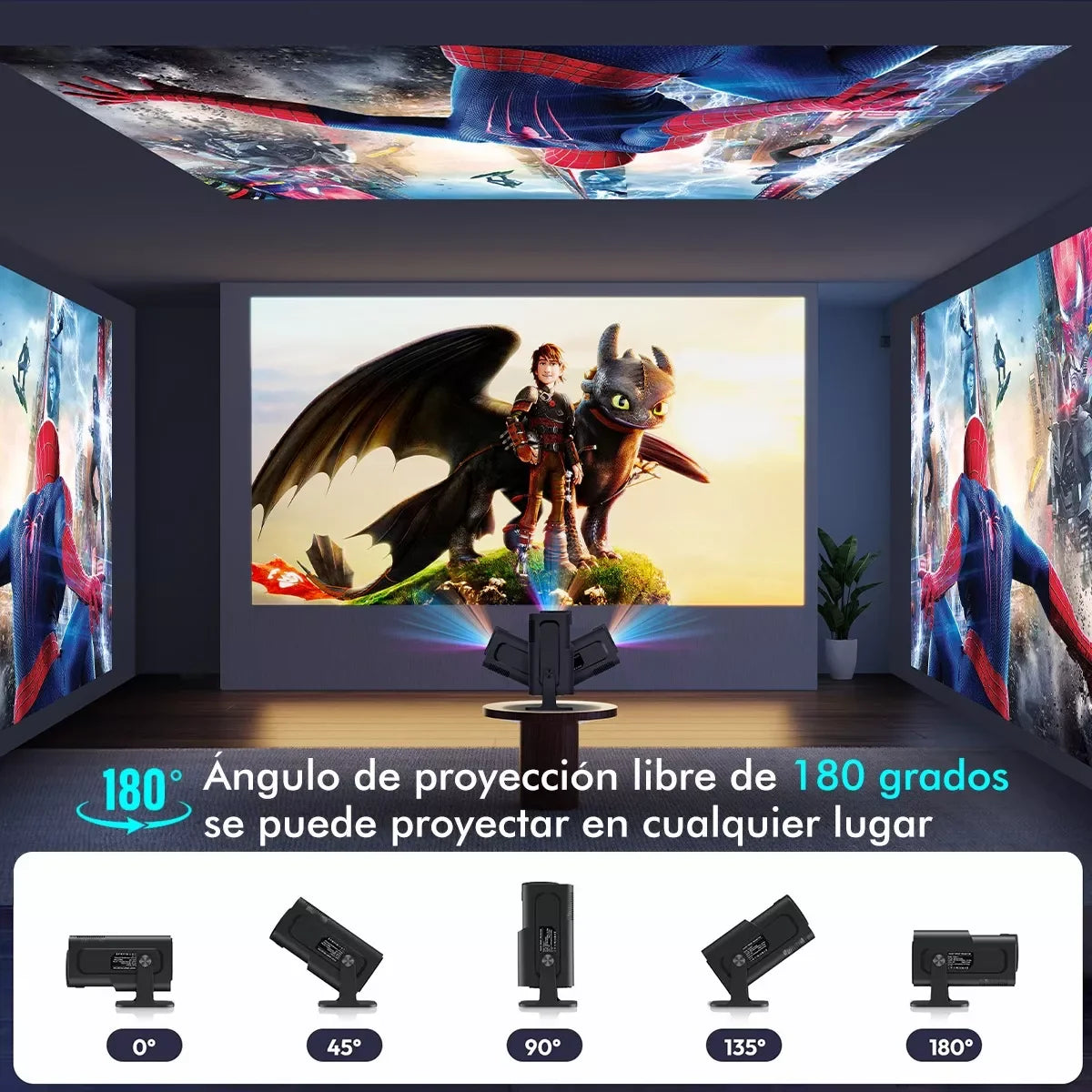 KaiAqua HY320mini Projector Android 11 390ANSI HD 4K Native 1080P Dual Wifi6 BT5.0 Cinema level Portable Projetor HY300 Upgrated