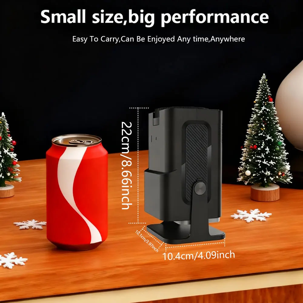 HY320 Mini Projector Native 720P Android 11, 4K Support Smart Video Projector, WiFi 6 BT5.2, Portable Home Theater Outdoor
