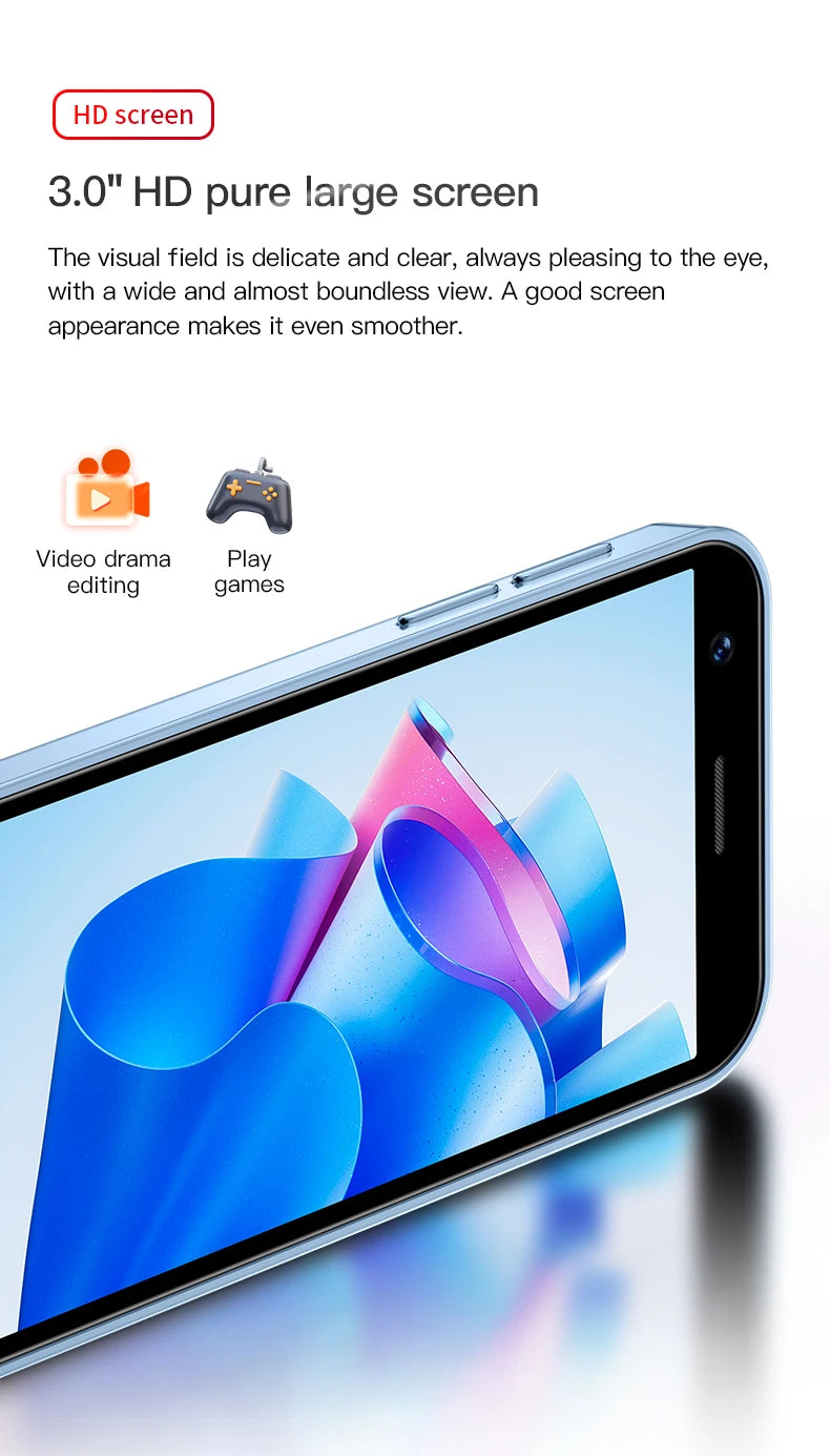 SOYES XS16 Mini 4G LTE Android10.0 Smartphone 3GB RAM 64GB ROM 3" Display 5MP Camera Dual SIM With Play Store WhatsAPP