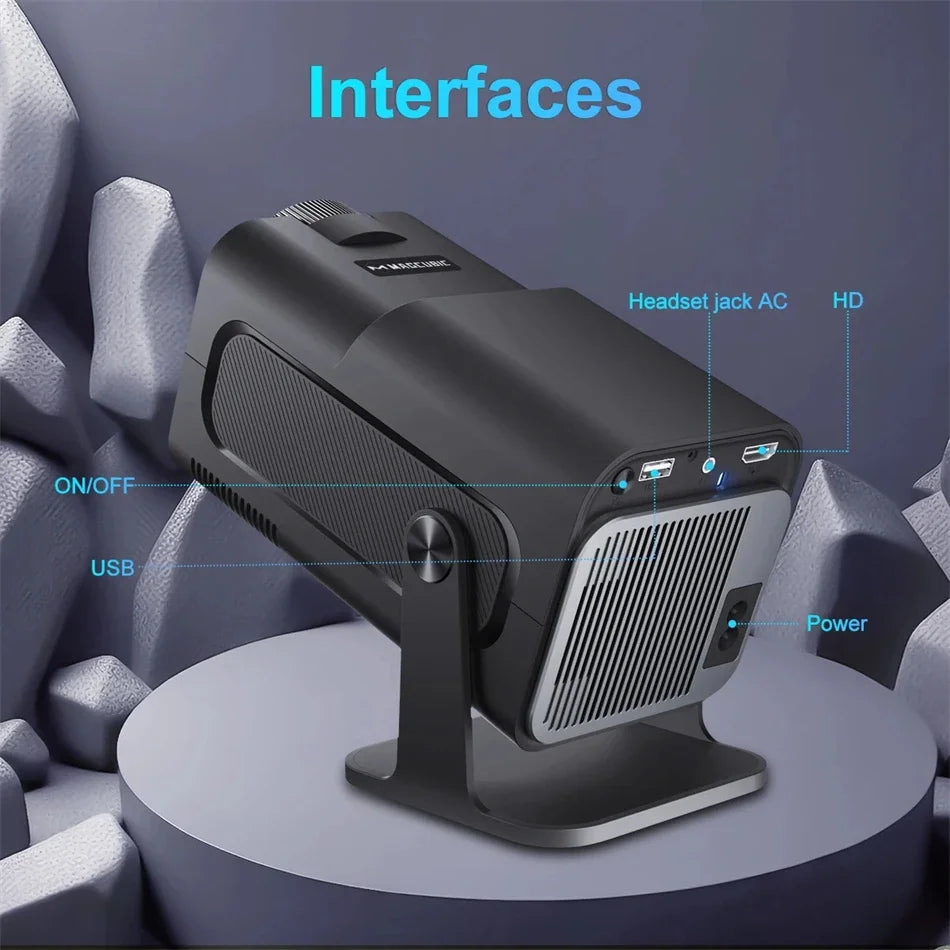 KaiAqua HY320mini Projector Android 11 390ANSI HD 4K Native 1080P Dual Wifi6 BT5.0 Cinema level Portable Projetor HY300 Upgrated