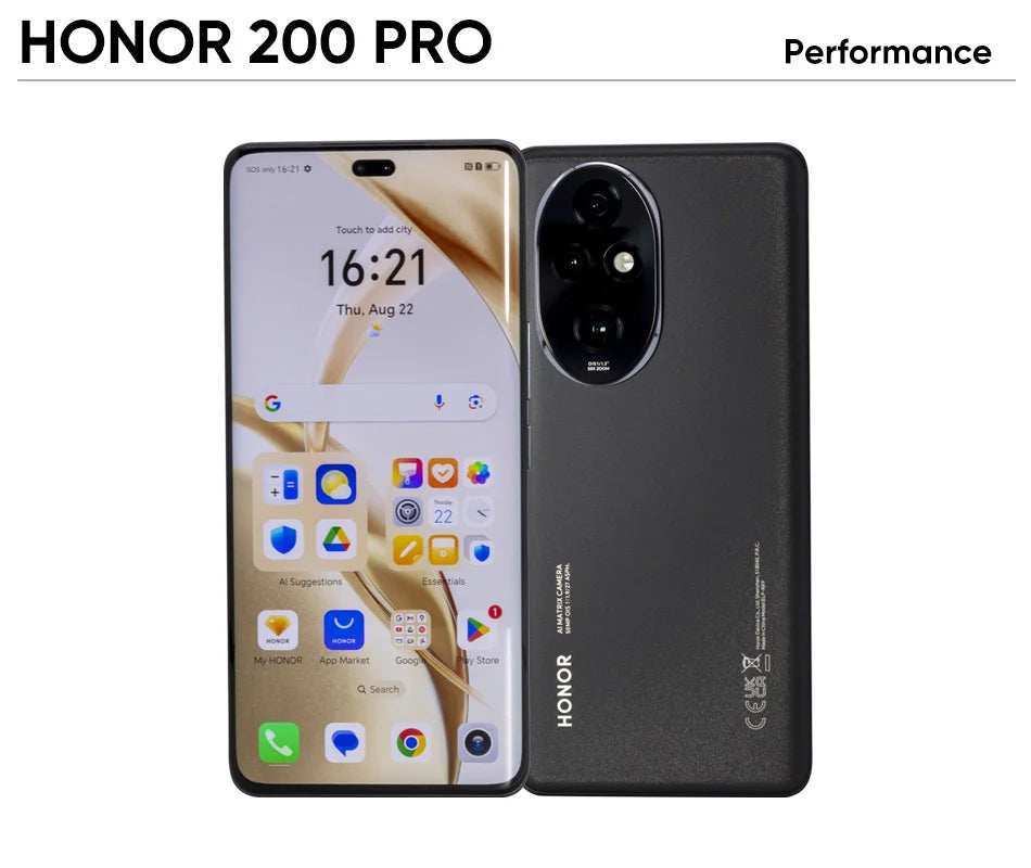 Honor 200 Pro 5G SmartPhone Global Version Snapdragon 8 Gen 3 6.78" 120Hz Screen 5200mAh Battery 100W Fast Charge Cell Phone NFC