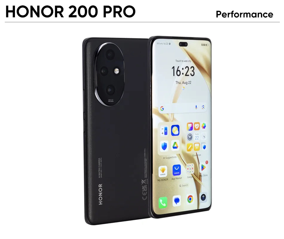 Honor 200 Pro 5G SmartPhone Global Version Snapdragon 8 Gen 3 6.78" 120Hz Screen 5200mAh Battery 100W Fast Charge Cell Phone NFC
