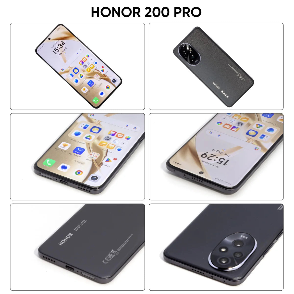 Honor 200 Pro 5G SmartPhone Global Version Snapdragon 8 Gen 3 6.78" 120Hz Screen 5200mAh Battery 100W Fast Charge Cell Phone NFC