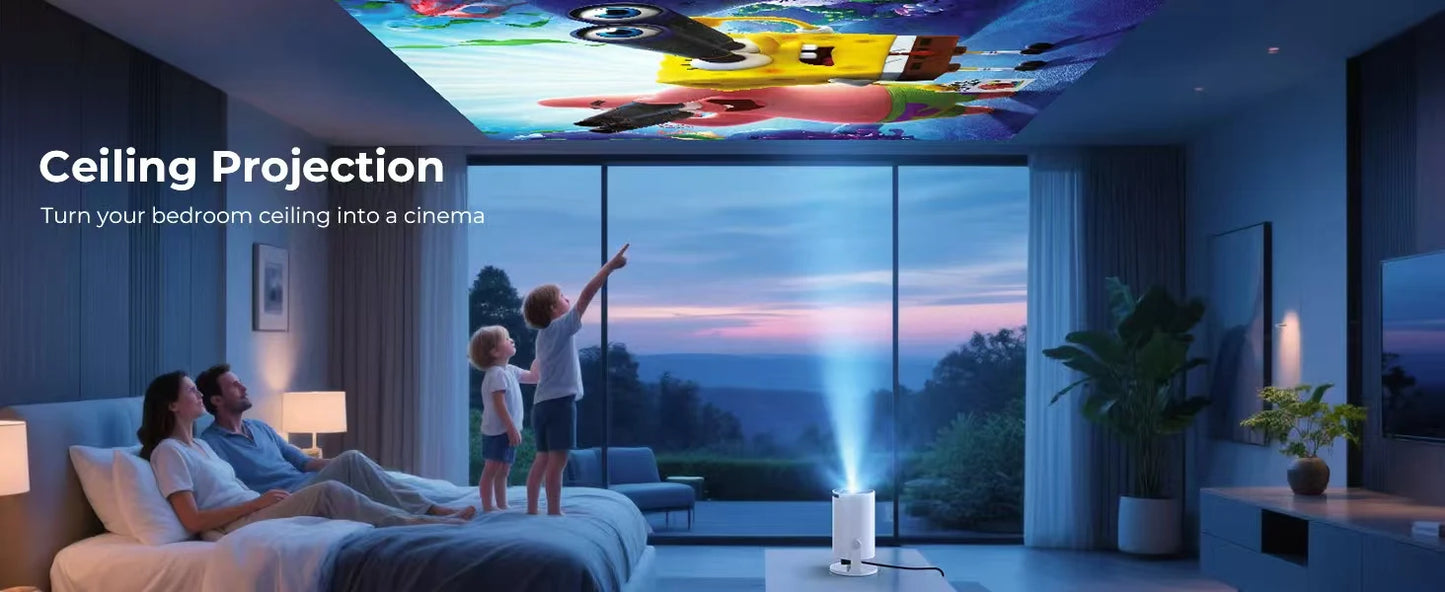 KaiAqua Projector 4K  Dual Wifi6 260 ANSI  BT5.0 1080P 1280*720P Home Cinema Outdoor portable Projetor