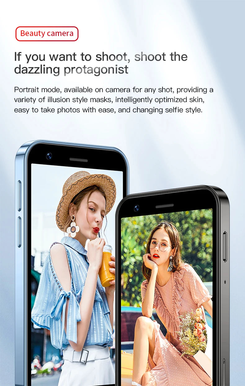 SOYES XS16 Mini 4G LTE Android10.0 Smartphone 3GB RAM 64GB ROM 3" Display 5MP Camera Dual SIM With Play Store WhatsAPP