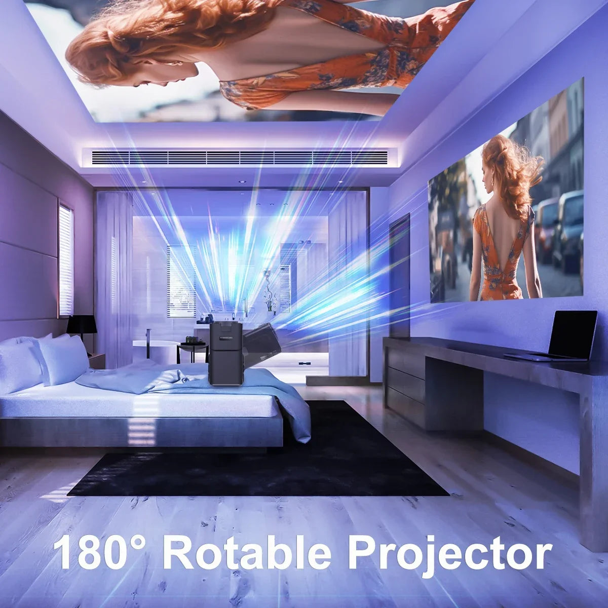 HY320mini Projector Android 11 390ANSI HD 4K Native 1080P Dual Wifi6 BT5.0 Cinema level Portable Projetor HY300 Upgrated