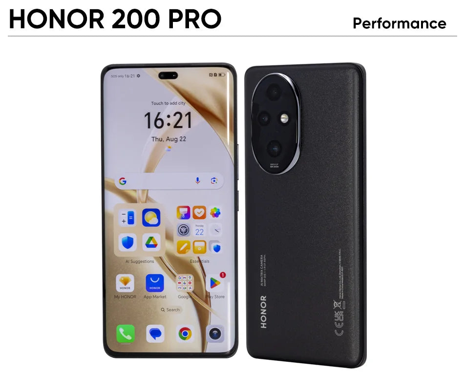 Honor 200 Pro 5G SmartPhone Global Version Snapdragon 8 Gen 3 6.78" 120Hz Screen 5200mAh Battery 100W Fast Charge Cell Phone NFC