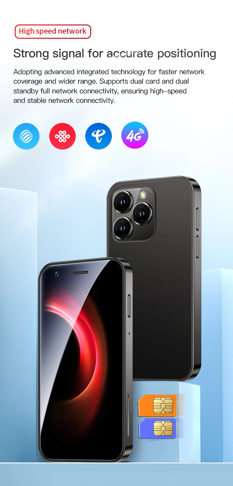 SOYES XS16 Mini 4G LTE Android10.0 Smartphone 3GB RAM 64GB ROM 3" Display 5MP Camera Dual SIM With Play Store WhatsAPP