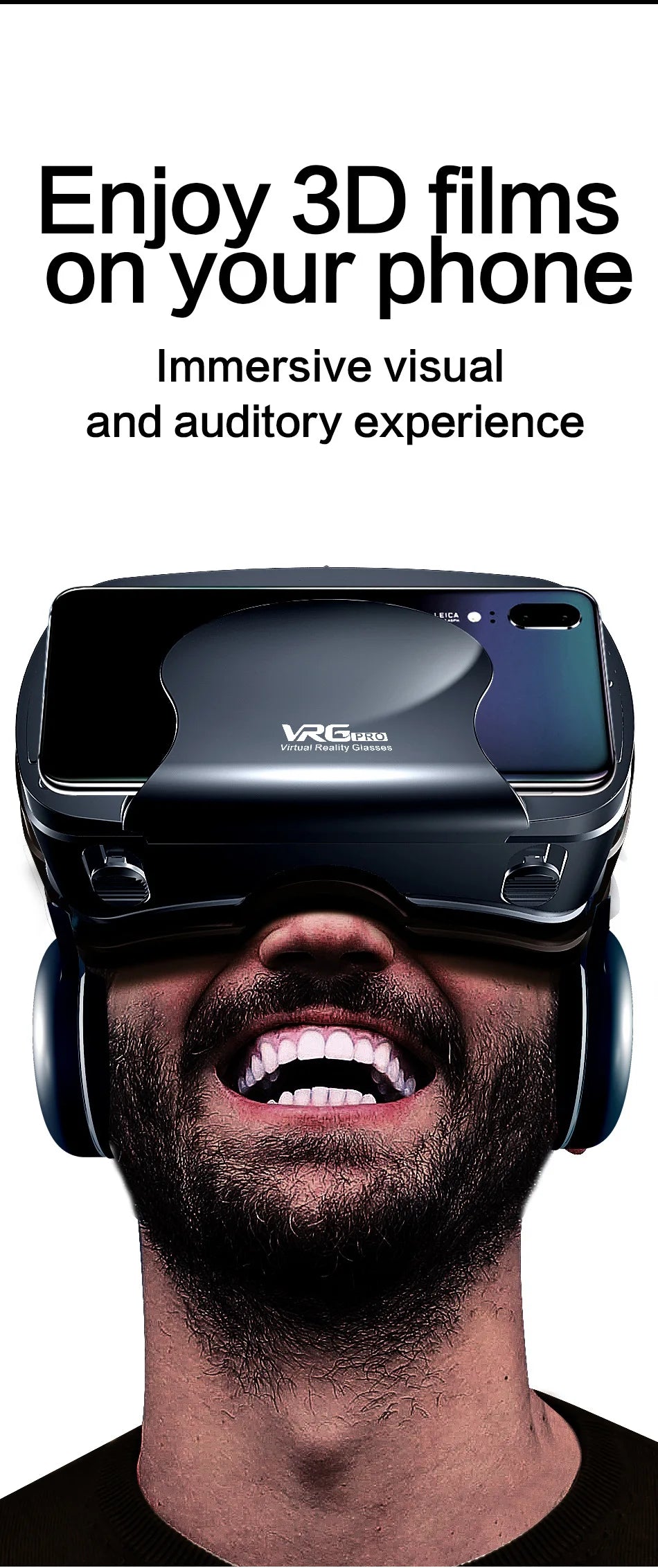 3D Virtual Reality VR Glasses For iPhone Android Smartphone Cell Mobile Phone Helmet Headset Wirth Real Lenses Goggles Devices
