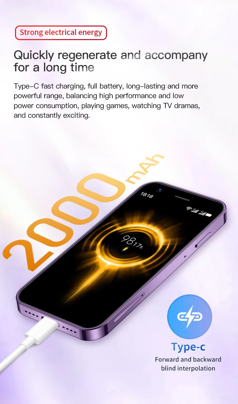 SOYES XS16 Mini 4G LTE Android10.0 Smartphone 3GB RAM 64GB ROM 3" Display 5MP Camera Dual SIM With Play Store WhatsAPP
